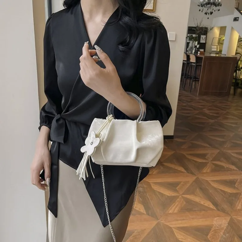 

Retro High-End Diaper Bag For Women Luxury Crossbody Handbag Designer Minimalist Vintage Large Capacity Leather Tote Bag