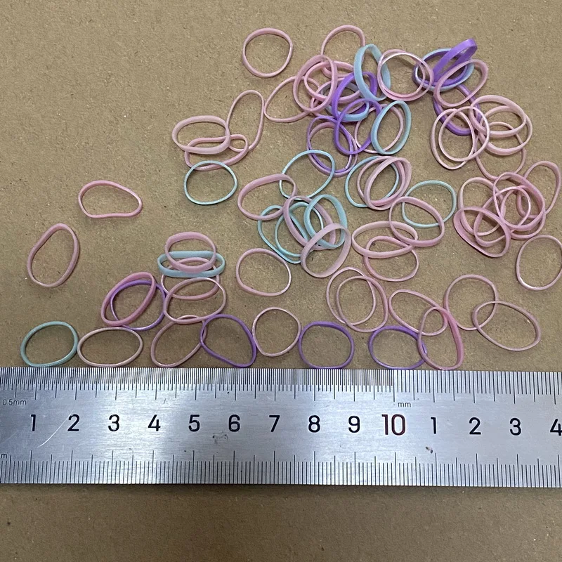 About 800Pcs/Bottle Baby Hair Gum Ponytail Thick Disposable Rubber Bands Children Hair Ties For Kid Girls Elastic Hair Accessory