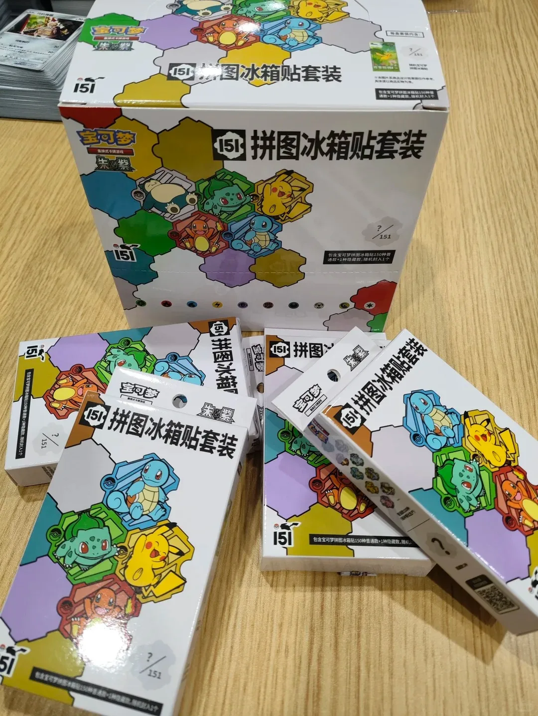 pokemon-151-puzzle-fridge-magnets-scarlet-and-violet-pokemon-trading-card-game-ptcg-simplified-chinese-official-cards-gift