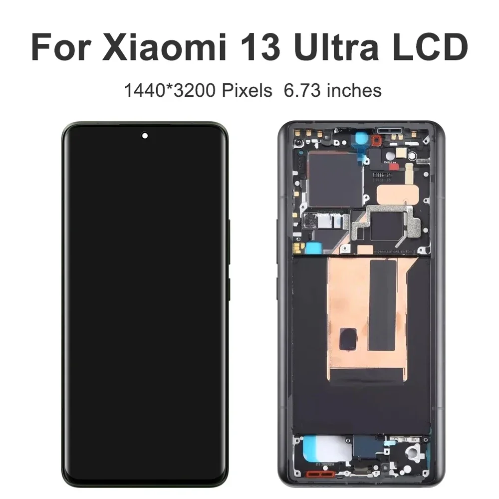 For Xiaomi 13 Ultra 6.73\'\'For Mi 13 Ultra 2304FPN6DC 2304FPN6DG LCD Display Touch Screen Digitizer Assembly Replacement