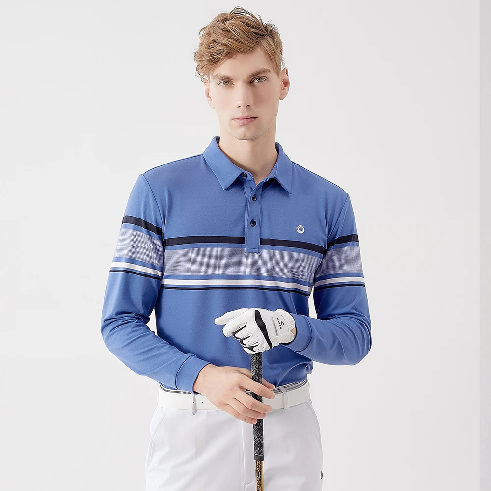 

HELIX Men's Long Sleeve Casual Golf Polo Shirt