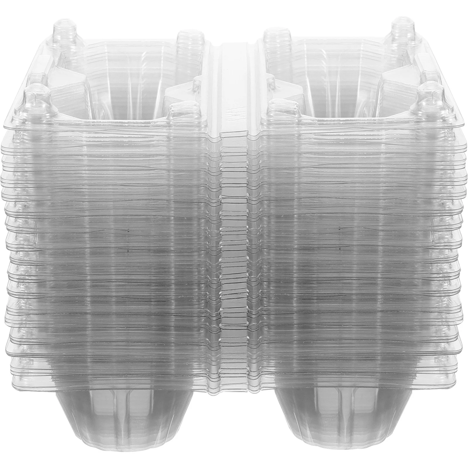 

50Pcs Chicken Egg Cartons Transparent Trays Secure Environment Compact Size Easy Installation Storage Solution