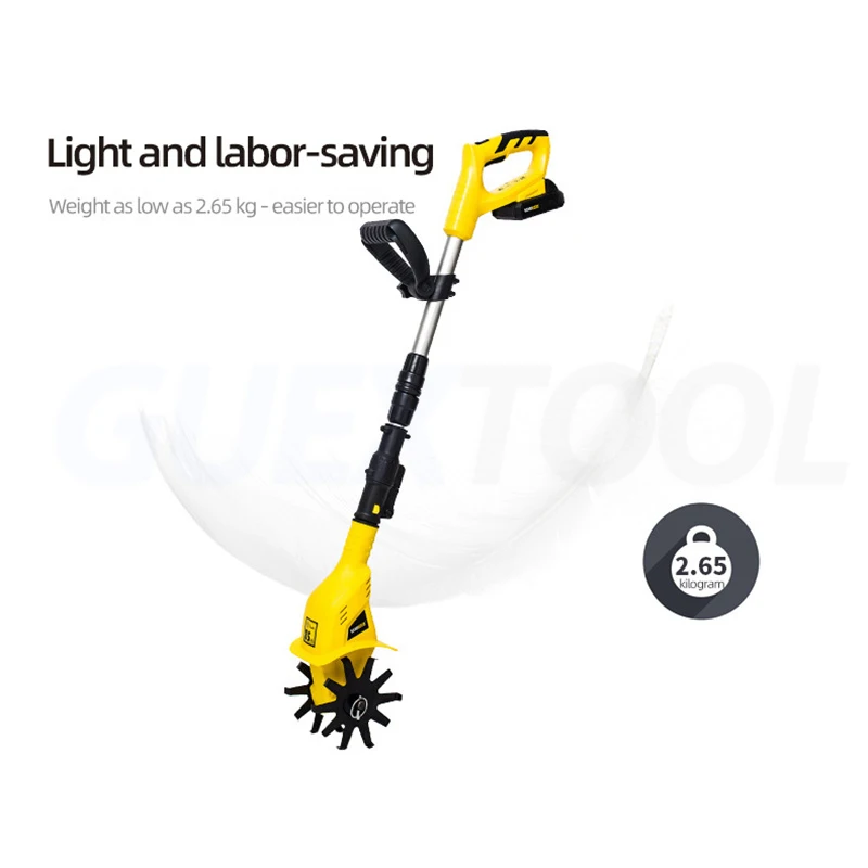 20V Handheld Tiller Garden Rotary Electric Grass Trimmer  Garden Weeder Cordless Lawn Mower cultivator for the trimmer