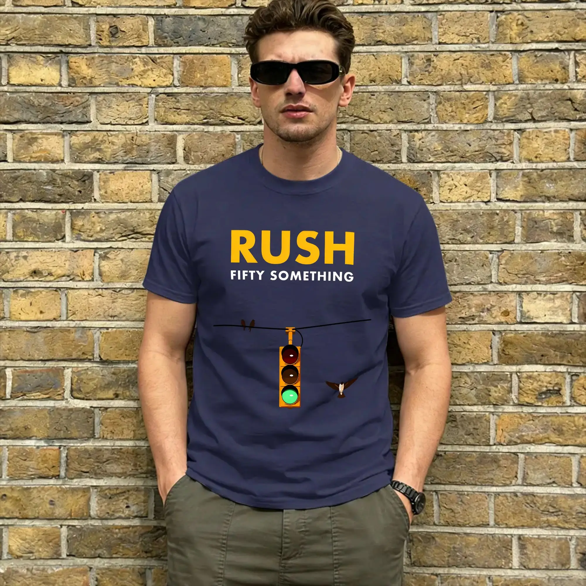 R-RUSH Men T Shirt Fifty Something Tour 2026 Awesome Tees Short Sleeve Crew Neck T-Shirts Cotton Plus Size Tops
