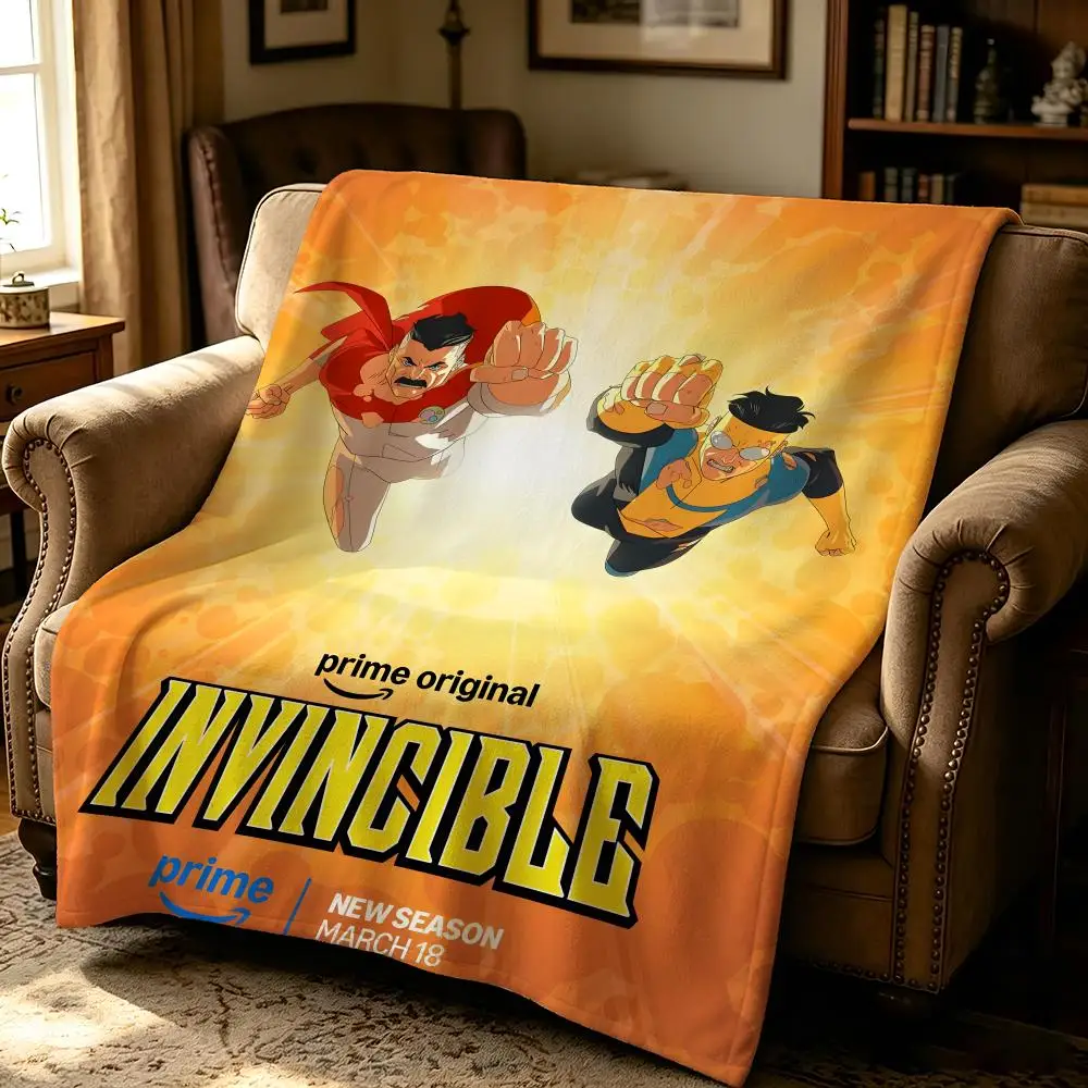

animation I-Invincible-e Throw Thick Comfort Flannel Quilt, Multi-scene Use Indoor Outdoor Daily Nap