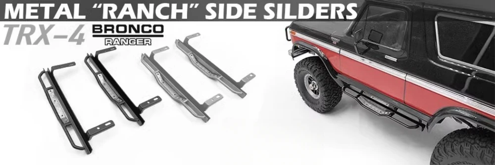 1/10 Crawler truck Metal Ranch Side Sliders fit Traxxas trx4 Chassis 1979 bronco Ranger xlt RC Car 1 10 Remote Control toy