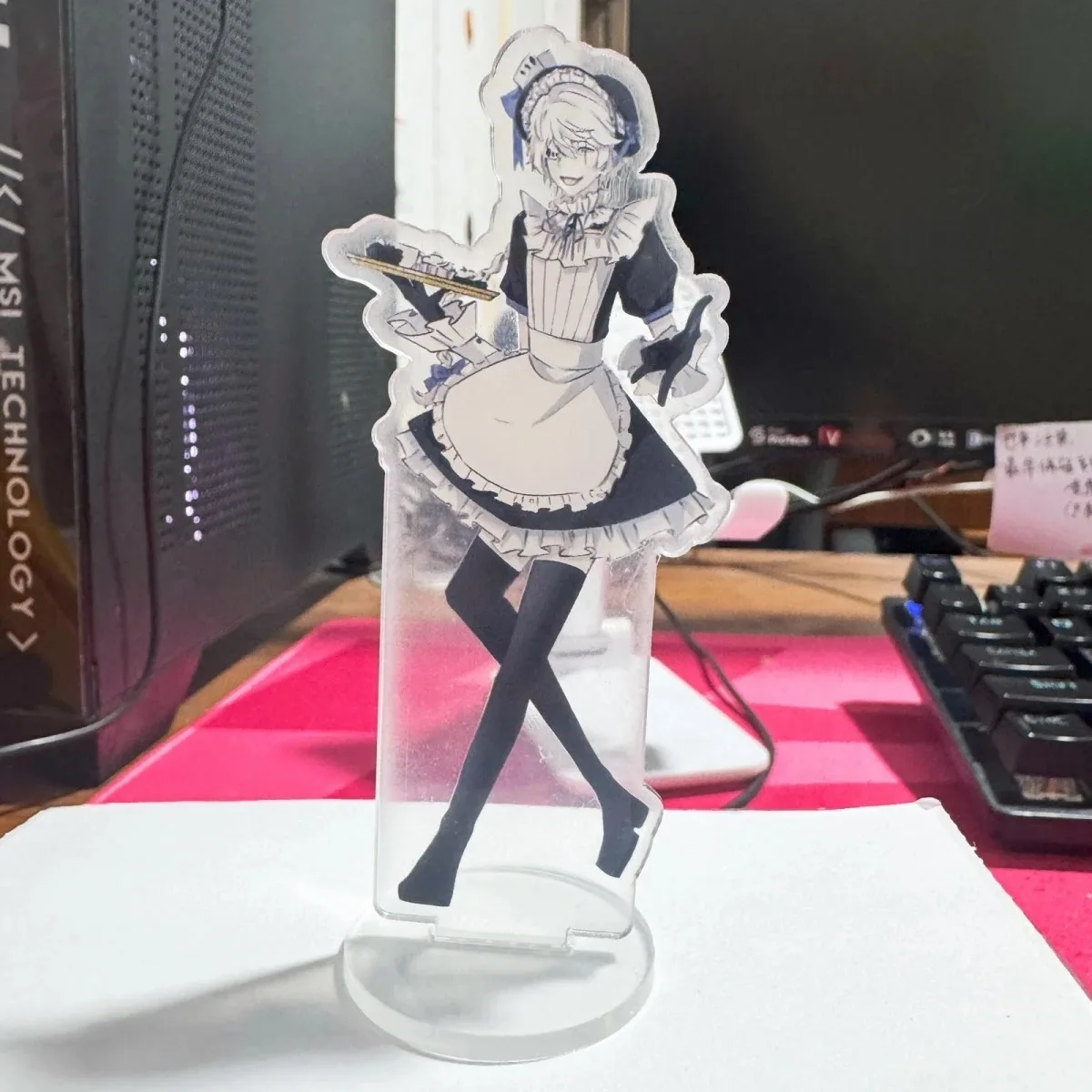 Wenhao 야생 개, 귀여운 메이드, Dazai Zhiyuan, 절묘한 아크릴 코스프레, 고급 미용 플라크