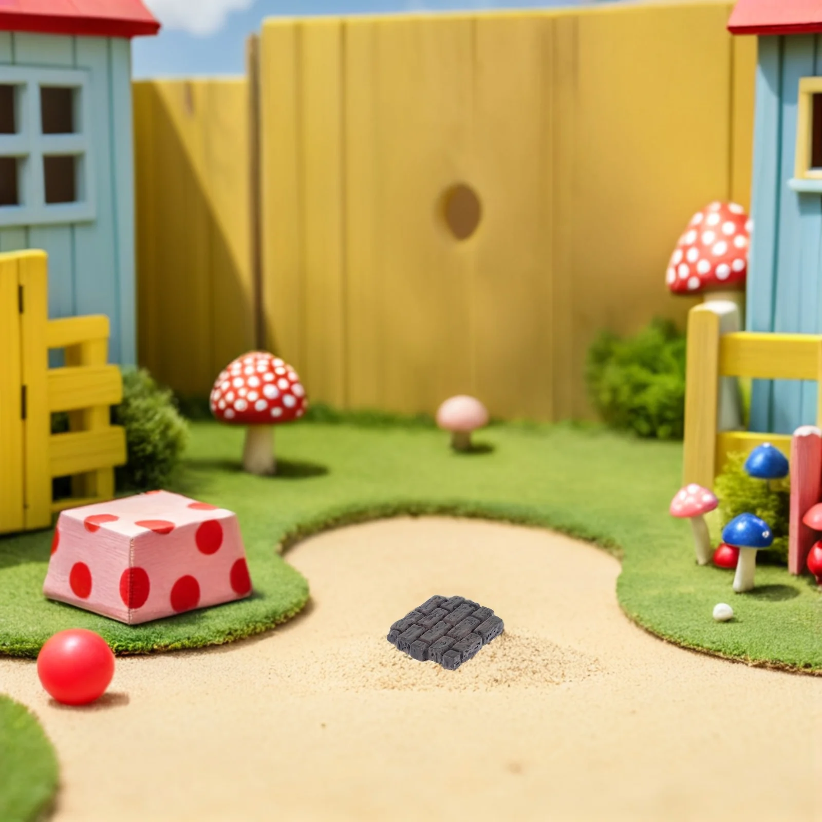 

10 Pcs Micro Landscape Ornament Building Bricks Accessories Dollhouse Scenic Supplies Crafting Models Resin Wall