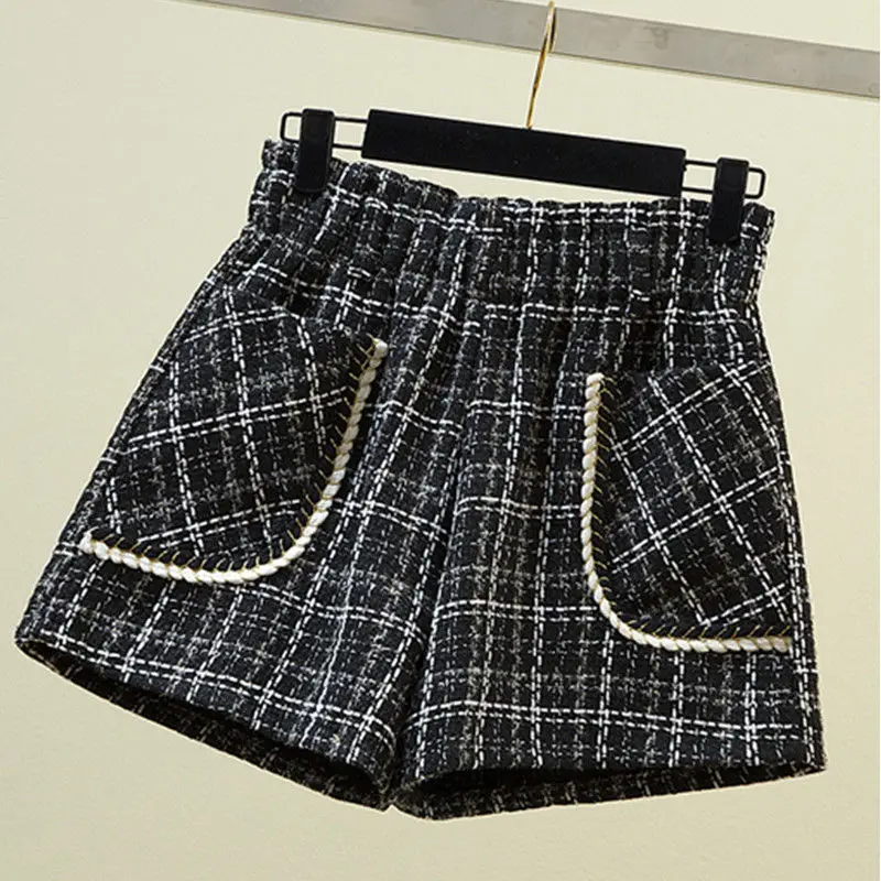 2024 Spring Girls Fashion Plaid Shorts Baby Kids Children Clothes 100-160cm