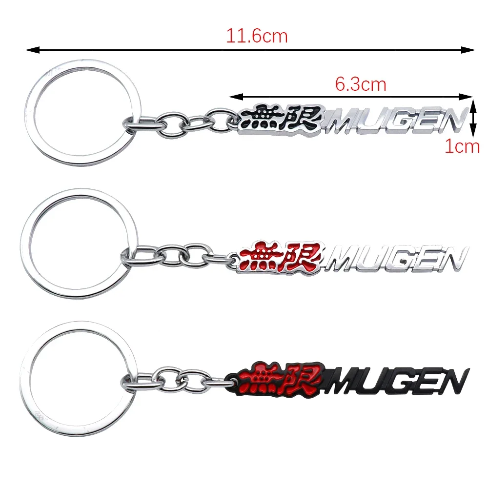 Llavero metálico para coche con logotipo Mugen para Honda Fit City Civic HRV CRV Beat Jazz Accord Vision Insight Elysion CRZ Vezel