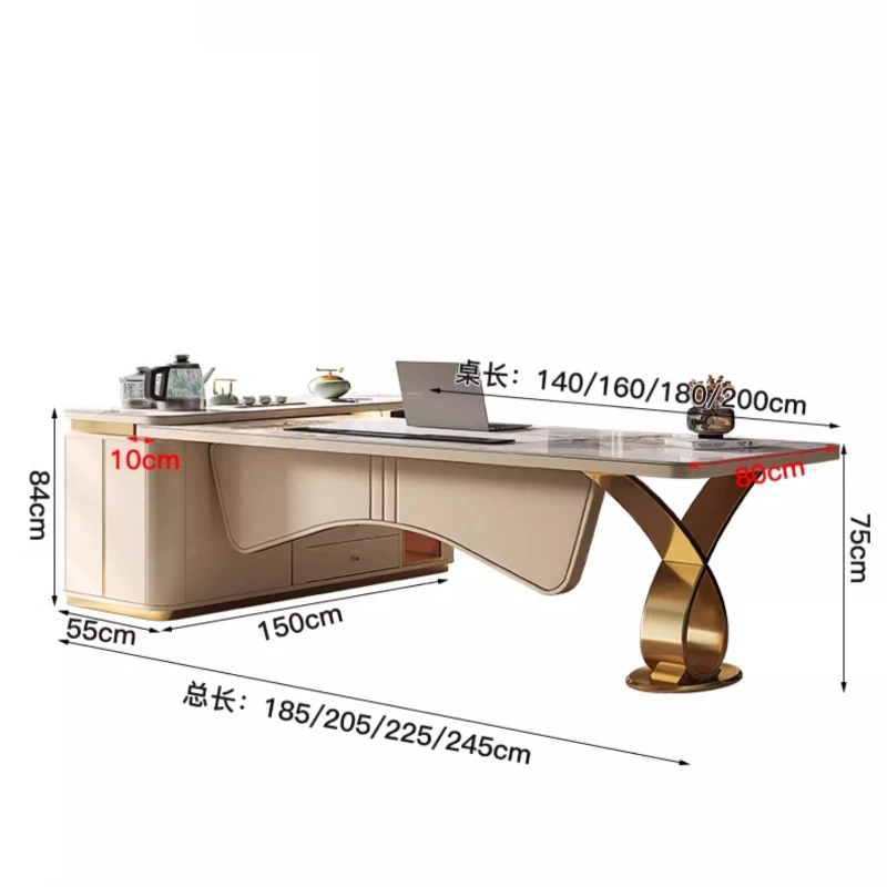 high-end Minimalism mesa de escritorio furniture Modern design office desk coffee table Elegant luxury creativity l shaped desk