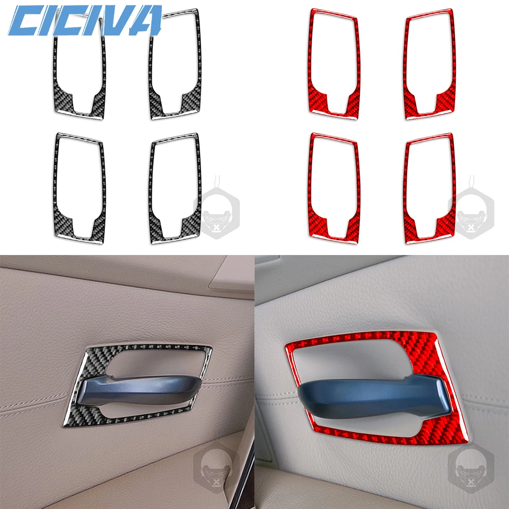 

For BMW 5 Series E60 2004-2010 Carbon Fiber Interior Door Switch Handle Panel Cover Car inside Trim Accessories Sticker