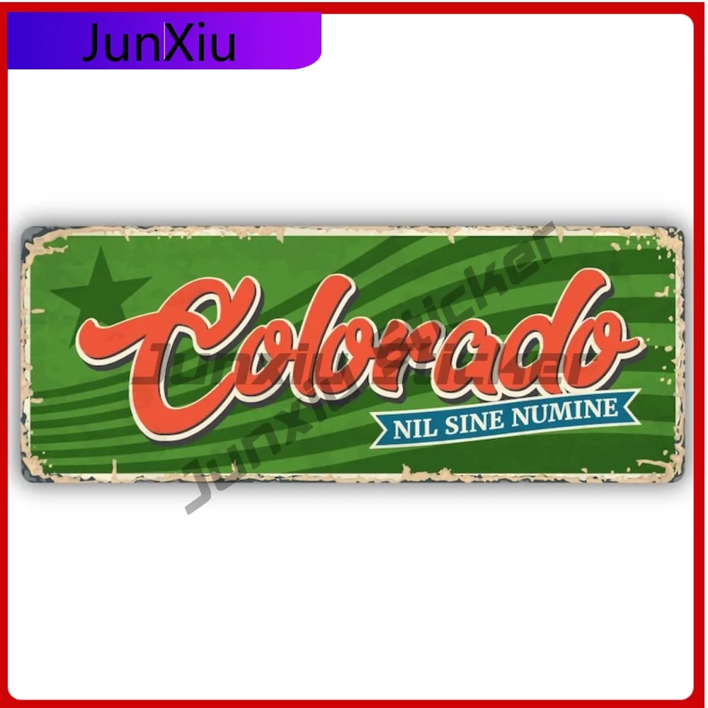 

Colorado Travel Sticker Vintage Art Design Scratch-proof Exterior Suv Bodywork Motocross Bumper Waterproof Decal Accessories Pvc
