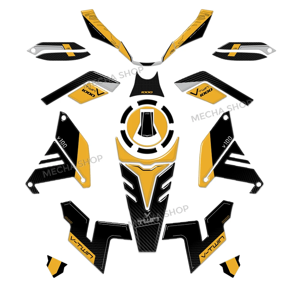 Para Moto Guzzi Stelvio 2024 2025 2026 3D motocicleta protección de tanque de combustible pegatina de tanque Pad