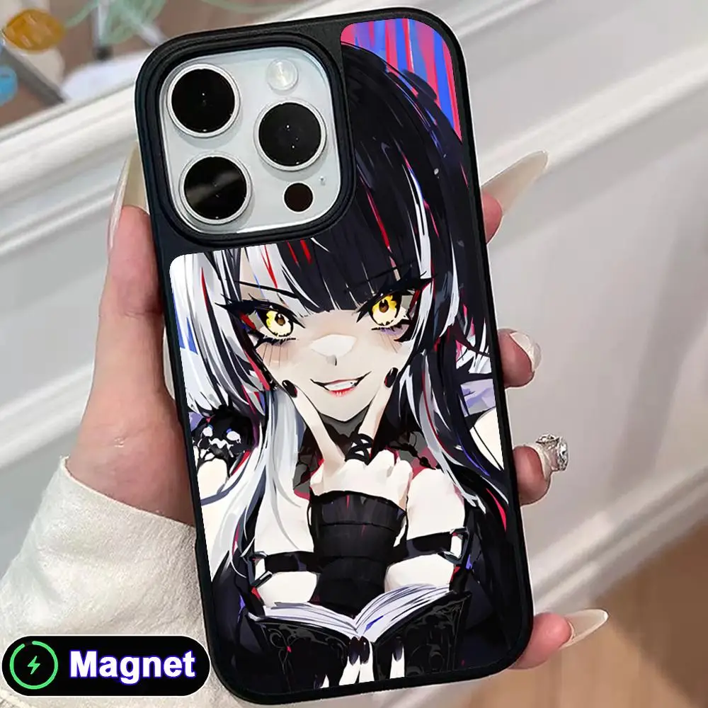 

Holo Shiori Novella Phone Case for iPhone 17 16 15 14 13 12 11 Air Pro Max Plus Matte Surface Magnet Cover