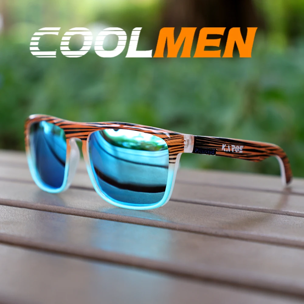 

COOLMEN Fashion Polarized Vintage Square Sports Sunglasses Men Women Fishing Driving For Man Brand Designer Sun Glasses Eyewear