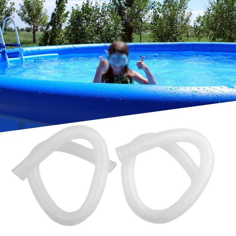 2pcs 1m For Intex 1-1/4 Inch Accessory Hose Above Ground Pool Swimming Pool Pump Blue White Replacement Hose