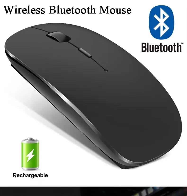 Bluetooth Dual Mode Charging Mouse 5.0 Mute Silent Notebook Game Girls G Wireless Black Mouse