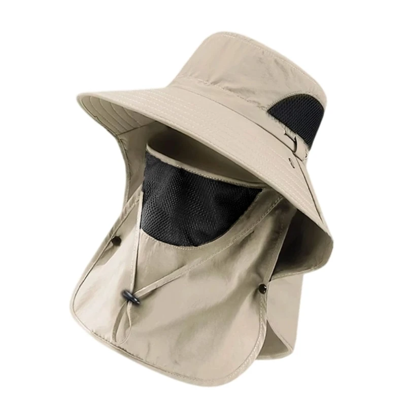 Packable Outdoor Sports Hat With Drawstring For Secure Fishing Hiking Hat Cap