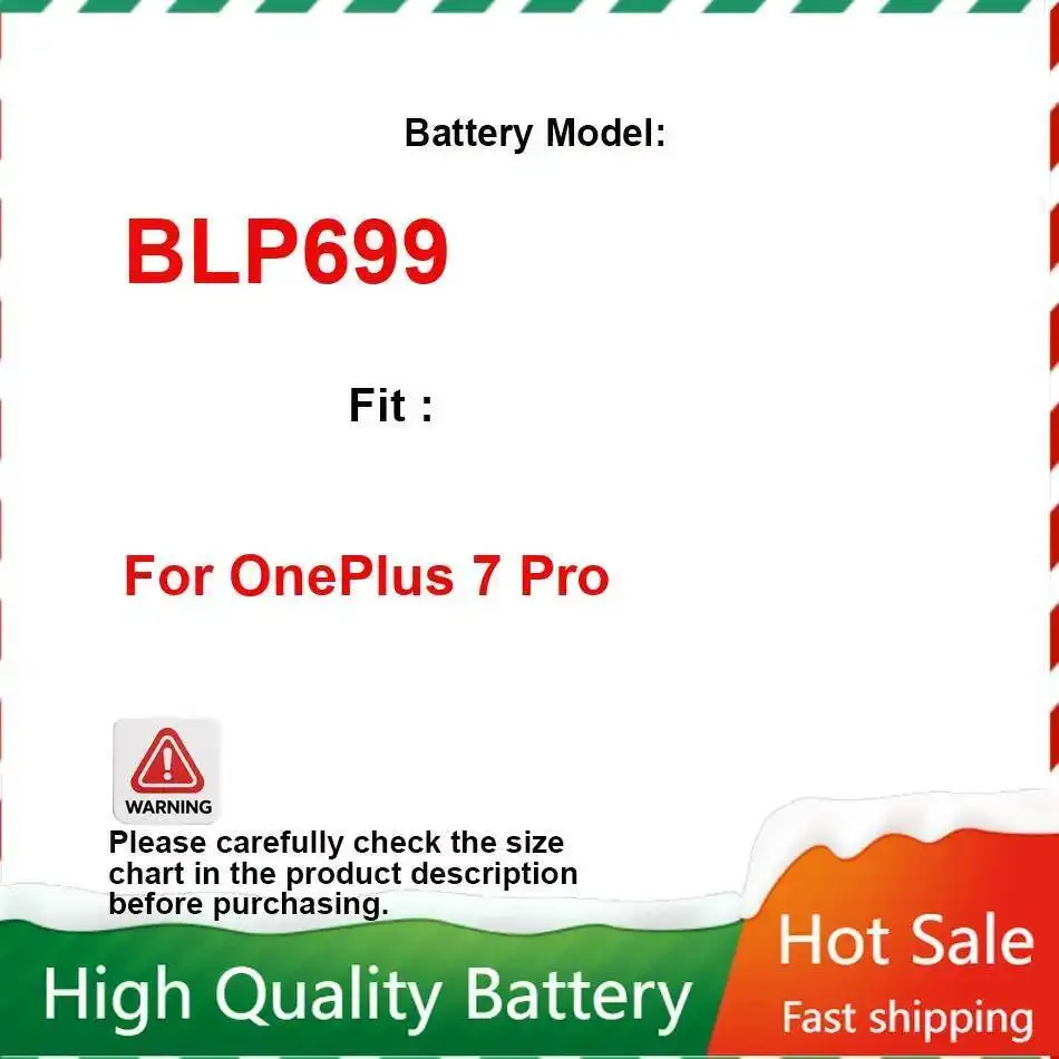 

For Oneplus 7 Pro BLP699 Robust 4000Mah Mobile Phone Battery Stable Power Supply
