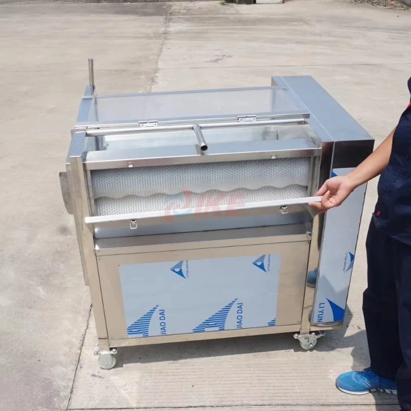 Commercial Large Capacity Potato   Kudzu Peeling Machine Ginger Washing Peeling Equipment for Food Processing