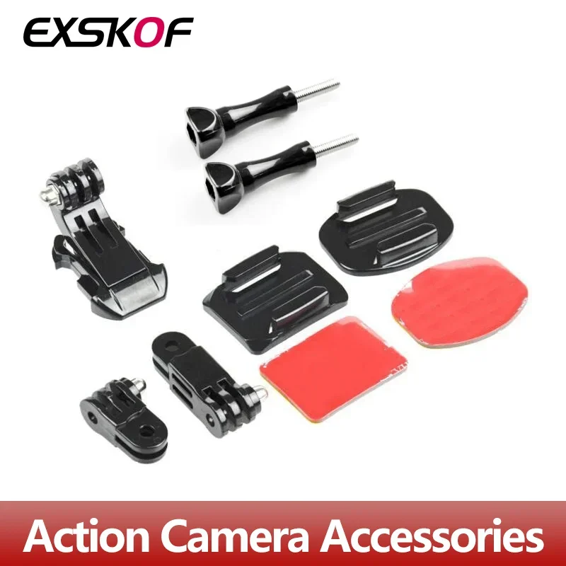 Helmet mount Screw J-Hook Base Stickers Adapter For GoPro Hero 13 12 11 10 9 8 7 6 5 Insta360 X3 X4 DJI Osmo 5 4 3 Action Camera