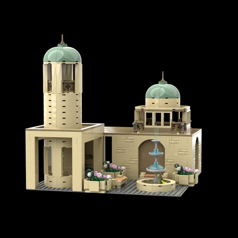 Moc Building Blocks Theed Style House Model Technology Bricks DIY Popular Star Movie Model Assembly Toys Construstion Gifts