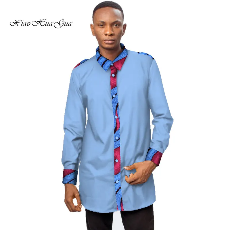 

In Stock L Size Men African Shirt Causal Cotton Long Sleeve Shirts Blazer Shirts Turn-down Collar L Size