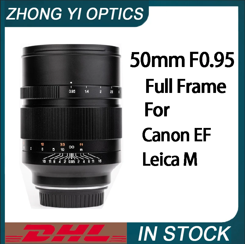 Zhongyi 50mm F0.95 Camera Lens Full-frame Fixed Focus Lens For Canon EF Leica M Mount SLR Cameras