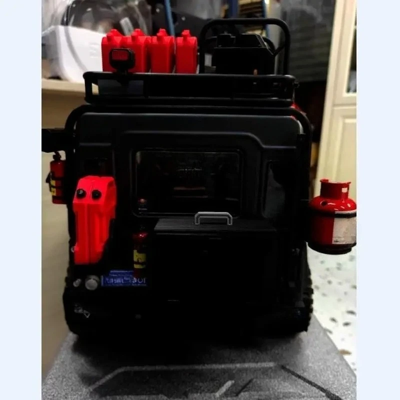 MJX H8H RC Remote Control Car Body Modification Parts Storage Box Oil Pot Set Spare Tire Toolbox Roof Tent Box Storage Box