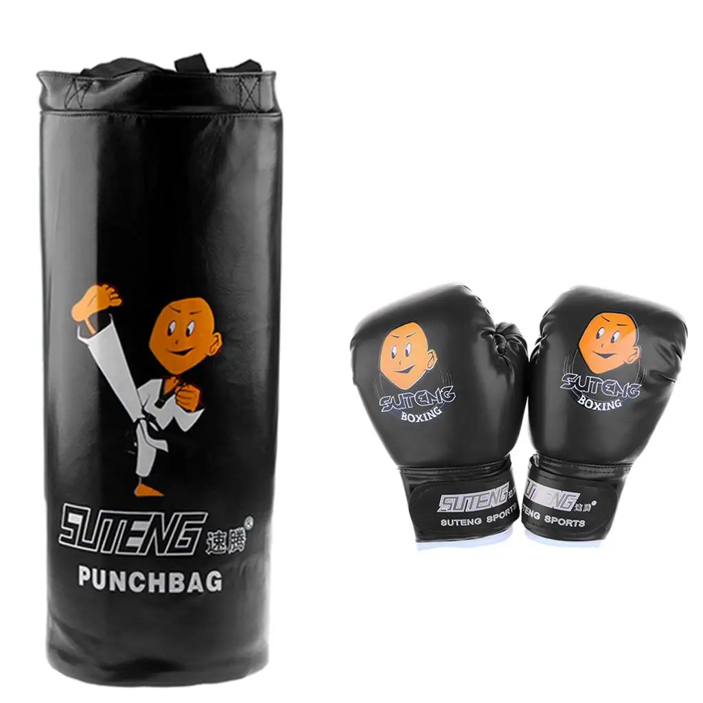 1 Pair Boxing Gloves With 1x Bag + Backpack Quick Hook Training Gear Fun