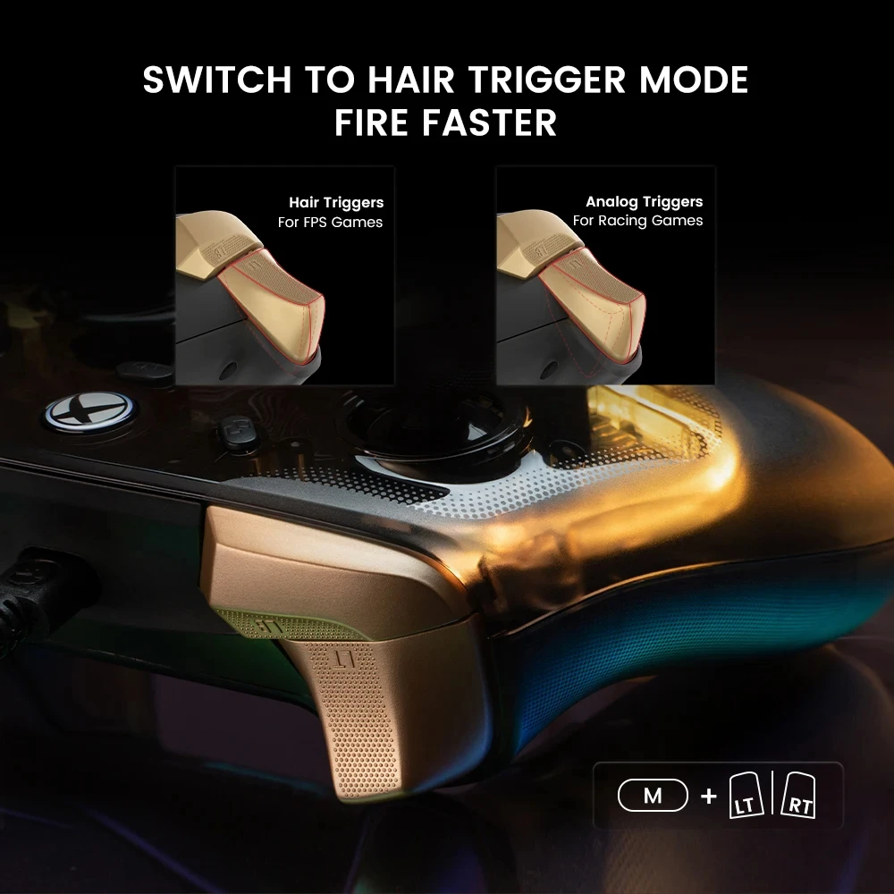 وحدة تحكم ألعاب GameSir Kaleid Flux Xbox Gamepad con كابل con efe Hall para Xbox Series S، Xbox Series X، Xbox One PC Stea