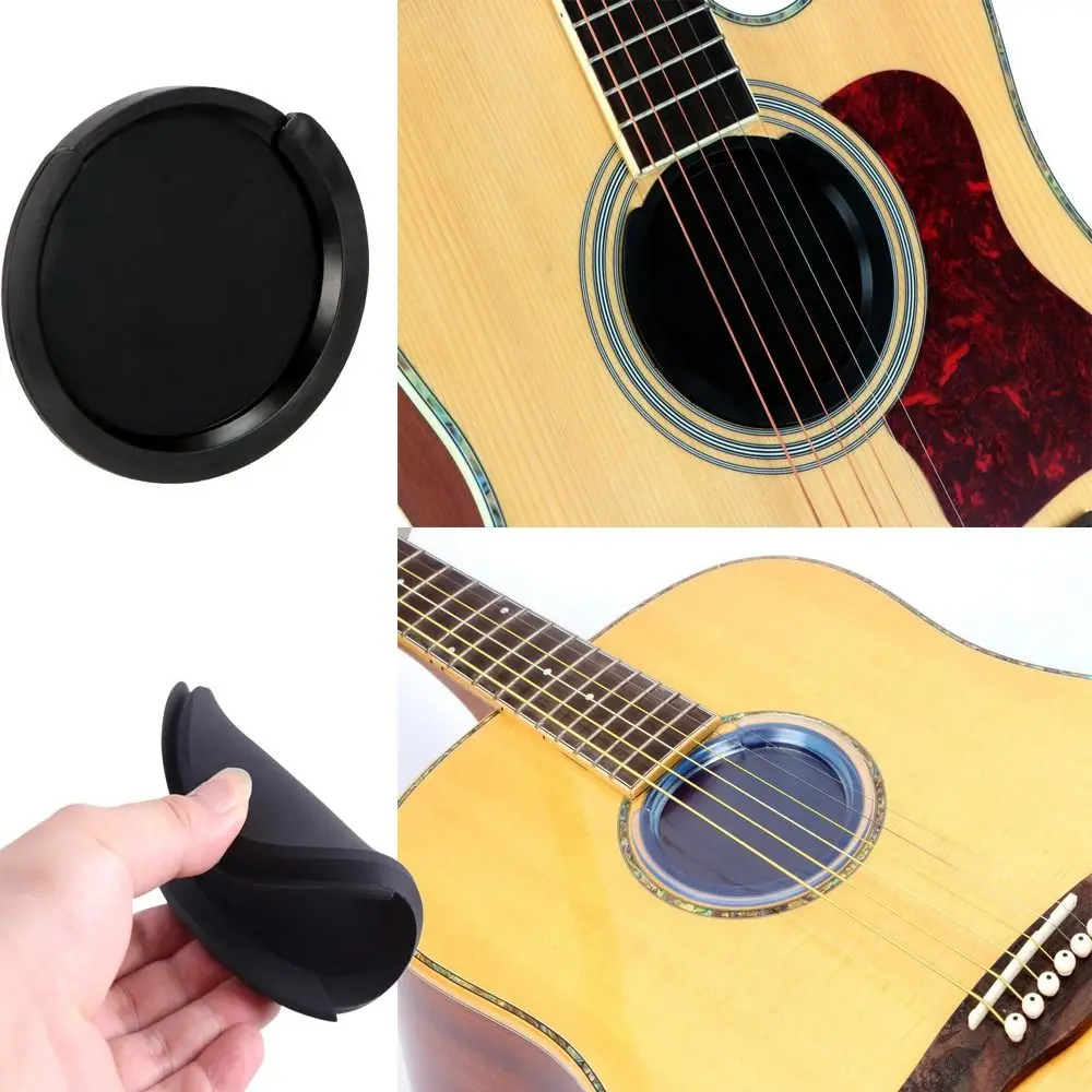 8.6/10cm Anti-howling Guitar Silicone Sound Hole Cover Buffer Protector Guitar Buster Soundhole Cover Acoustic Guitar Pickup