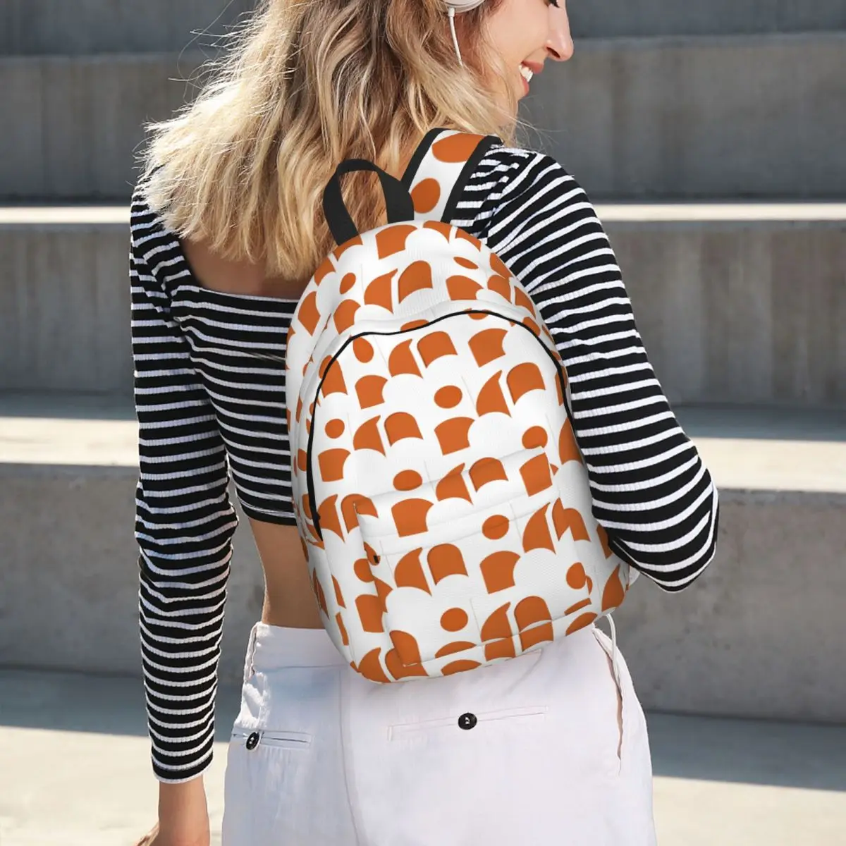 Geometric Terracotta Shapes Backpack Hot Sale Daypack Large Capacity Boys Girls BookBag School Bag Shoulder Bags for Men Women
