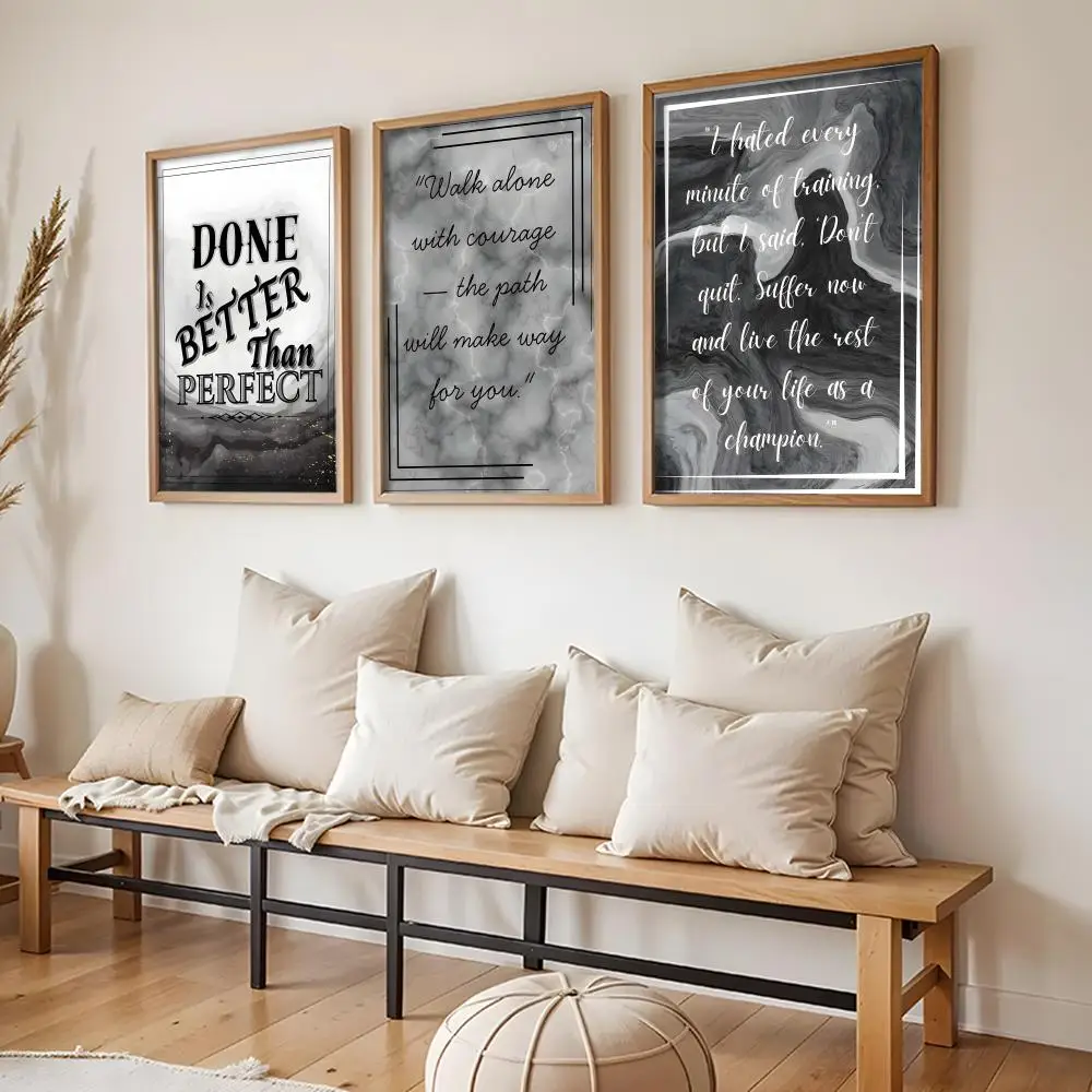 Inspirational Words Poster Stickers HD Painting Self-Adhesive Art for Bedroom Living Room Home Decor Modern Wall Decals Gift