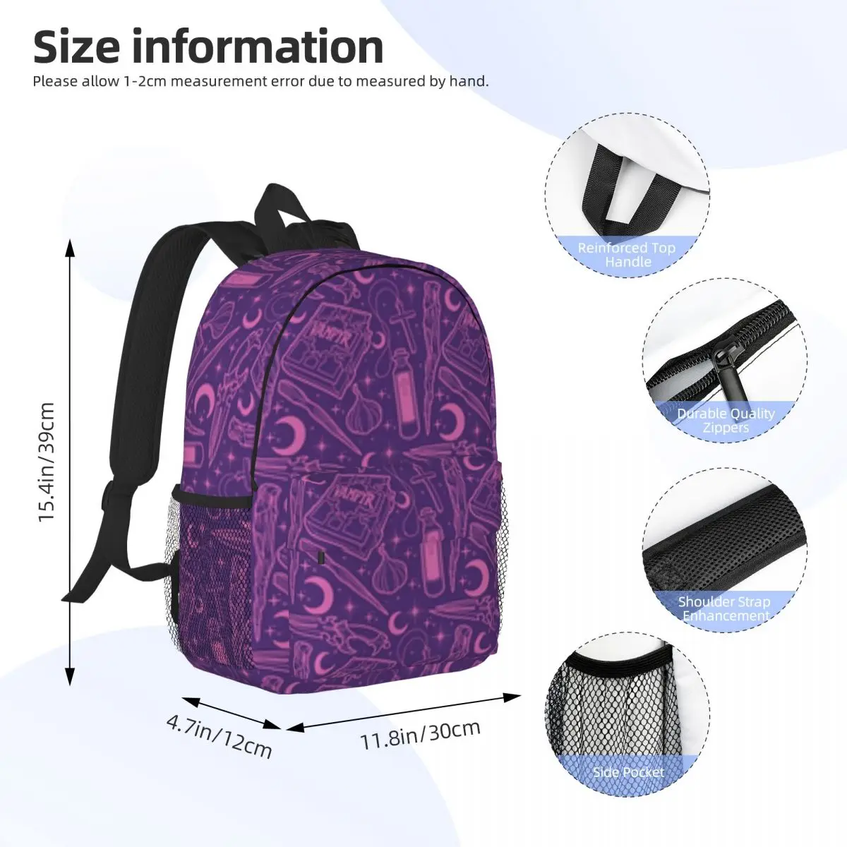 Buffy the Vampire Slayer Plecak z nadrukiem Lekki, swobodny tornister dla dzieci Plecak młodzieżowy Anime Cartoon Schoolbag 15 cali