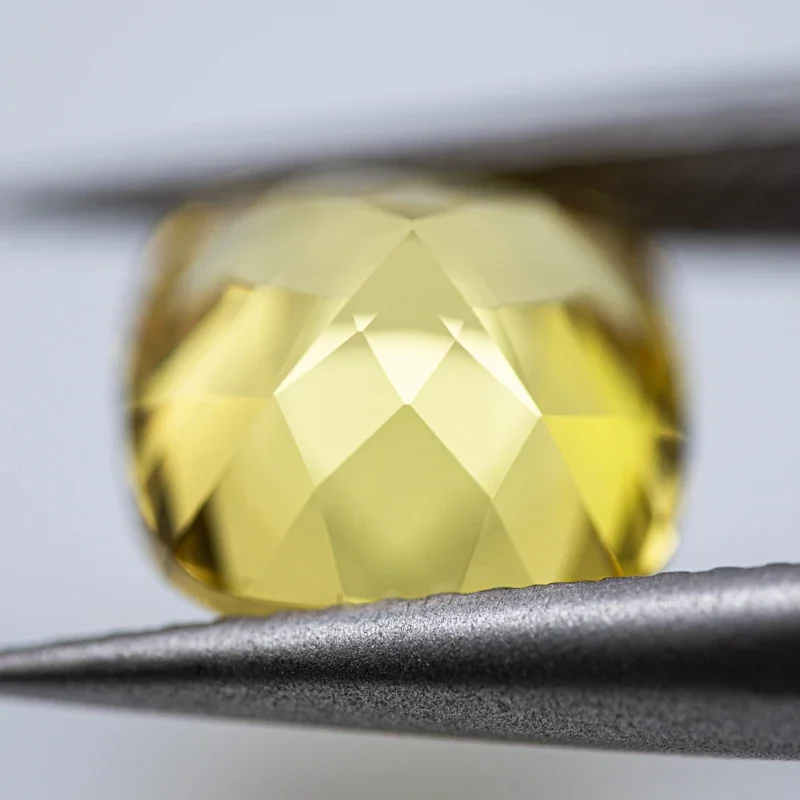 Lab Grown Sapphire Yellow Color Square Cushion Shape Stone For Charms Diy Jewelry Making Bracelet Selectable AGL Certificate