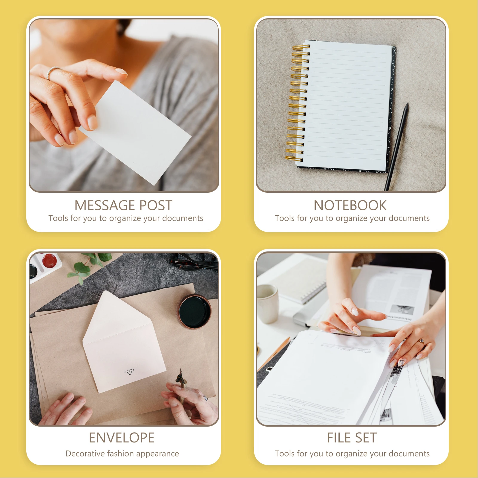 

10 Pcs Paper Clips Hollow Dovetail Stationery Small Binder for Document Metal Clamps Office