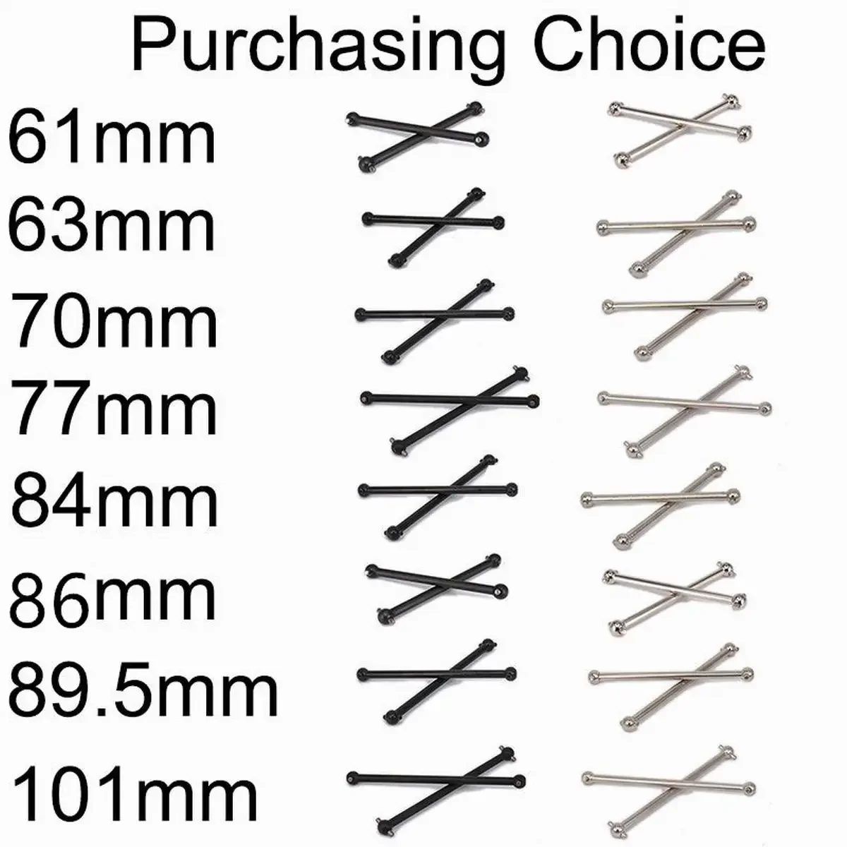 2Pcs/Set Steel Meta…