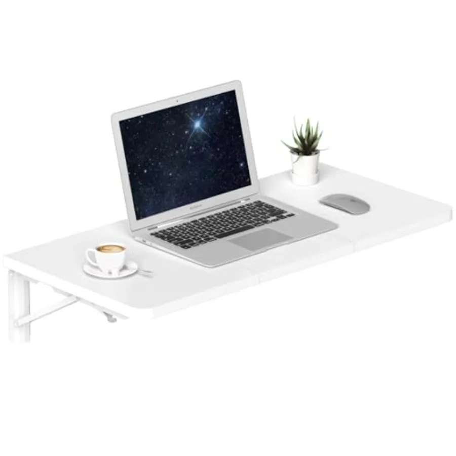

Wall Mounted Desk Folding Table for Small Spaces Wall Floating Desk with Heavy Duty Brackets for Laundry Room Kitchen Office St