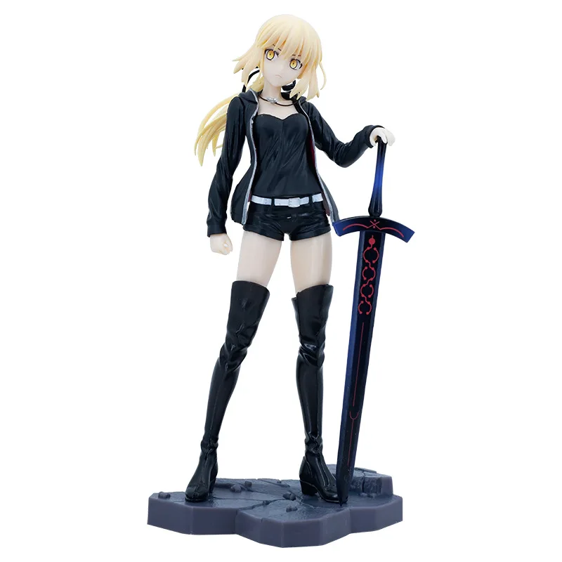 24CM Saber Altria Pendragon Sexy Anime Figure Fate/Grand Order Action Figure Saber Alter Casual Wear Figurine Model Doll Toys