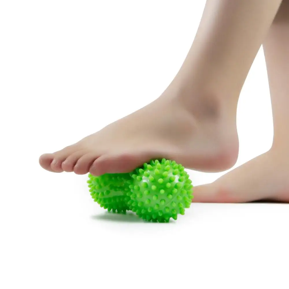 Foot Massage Roller Peanut Double Lacrosse Spiky Ball Myofascial Balls for Plantar Fasciitis Mobility Back Foot Arch Pain Relief