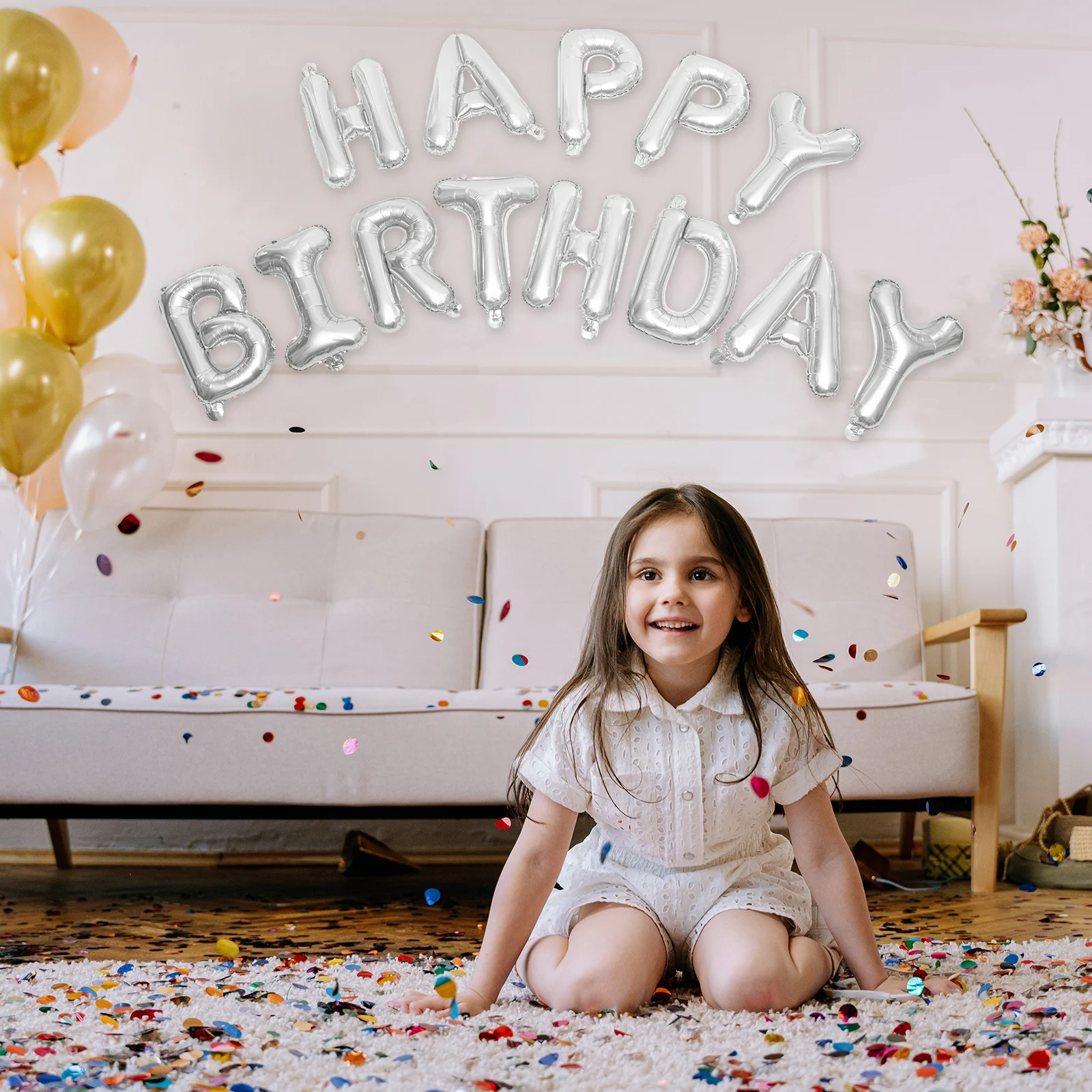 

1 Set Birthday Balloon Happy Vibrant Balloons For Women Girls 60Th 30Th Birthday Party Room Living Room Decorations Balloon