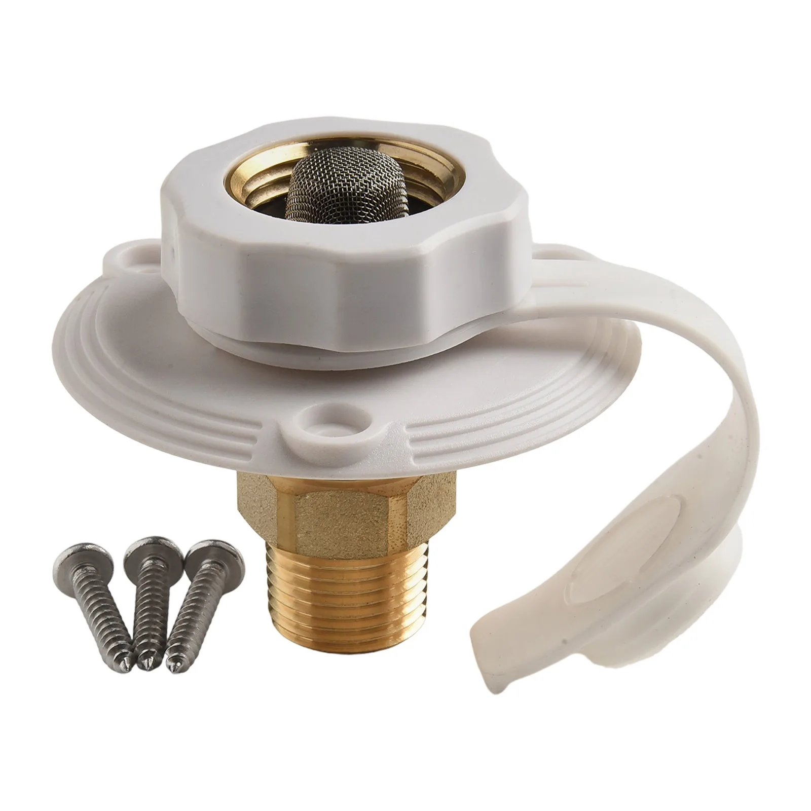 

Easy Install Rv Water Connector Easy Installation Inlet Depth 1-5 Inch Check Valve Flange Robust Brass Construction