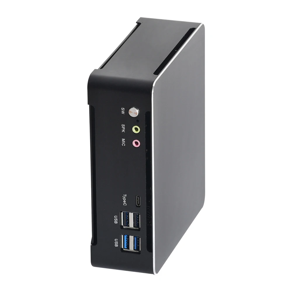 كمبيوتر صغير HUNSN 4K، كمبيوتر مكتبي، Intel I5/I7، BM21، Windows 11/Linux Ubuntu، WiFi 6، BT 5.2، DP1.4a، Server، HDMI2.1,6USB، مروحة ذكية