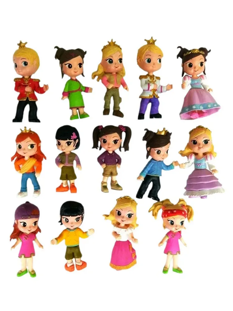 1/3/5PCS Mini Action Figure Same with Playmobil Figure Toys 8-9cm Figurines Girls Boys Model Doll Cake Figurine Kid Toys