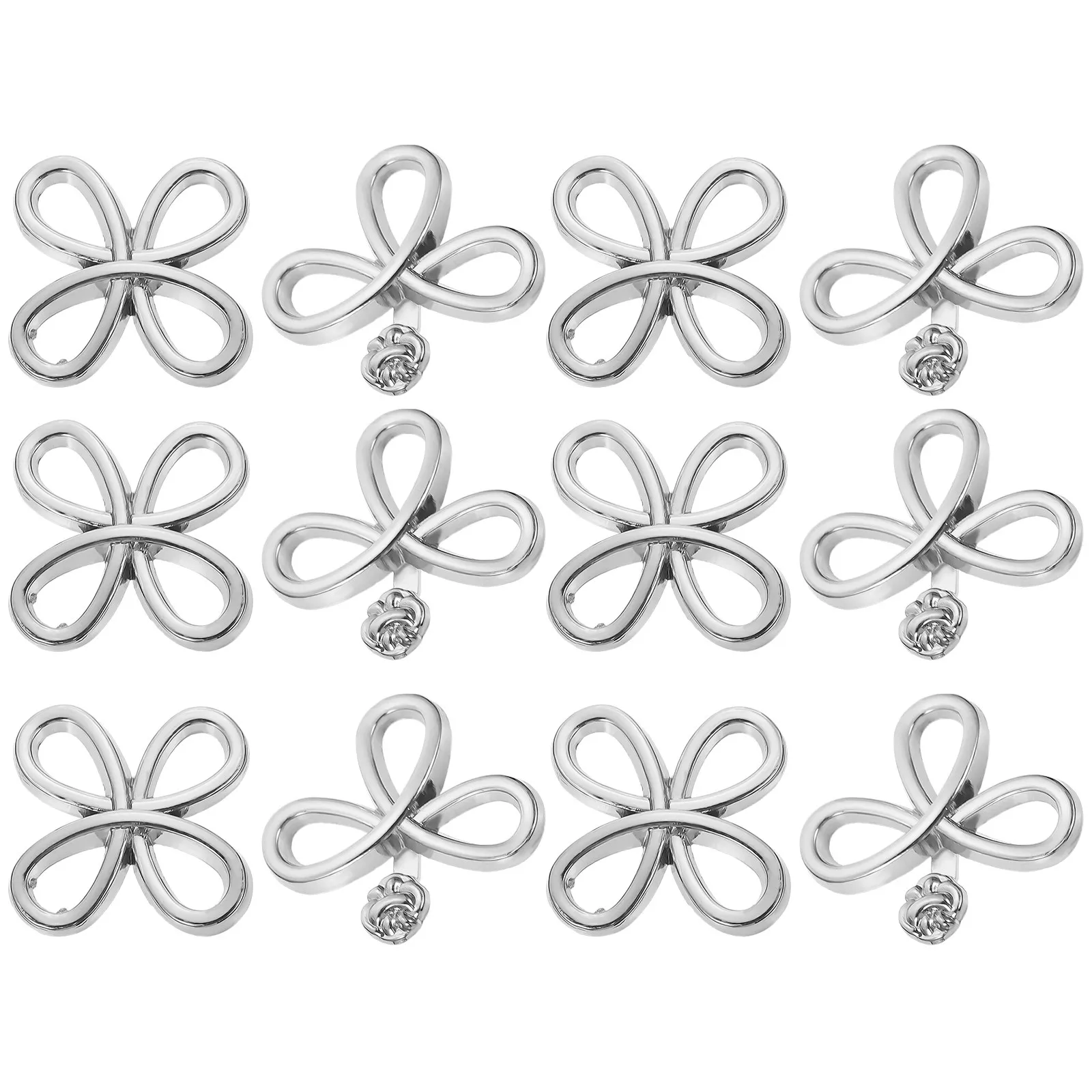 6Pairs Premium Metal Chinese Knot Buttons Classical Delicate Frogs Fasteners for Traditional Clothing DIY Sewing Buttons