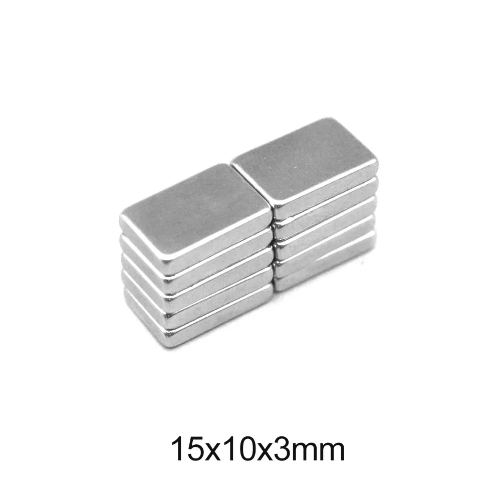 Magnete potente quadrato 15x10x3 15mm x 10mm per frigorifero domestico, ufficio, magneti forti 15x10x3mm fai da te 15*10*3
