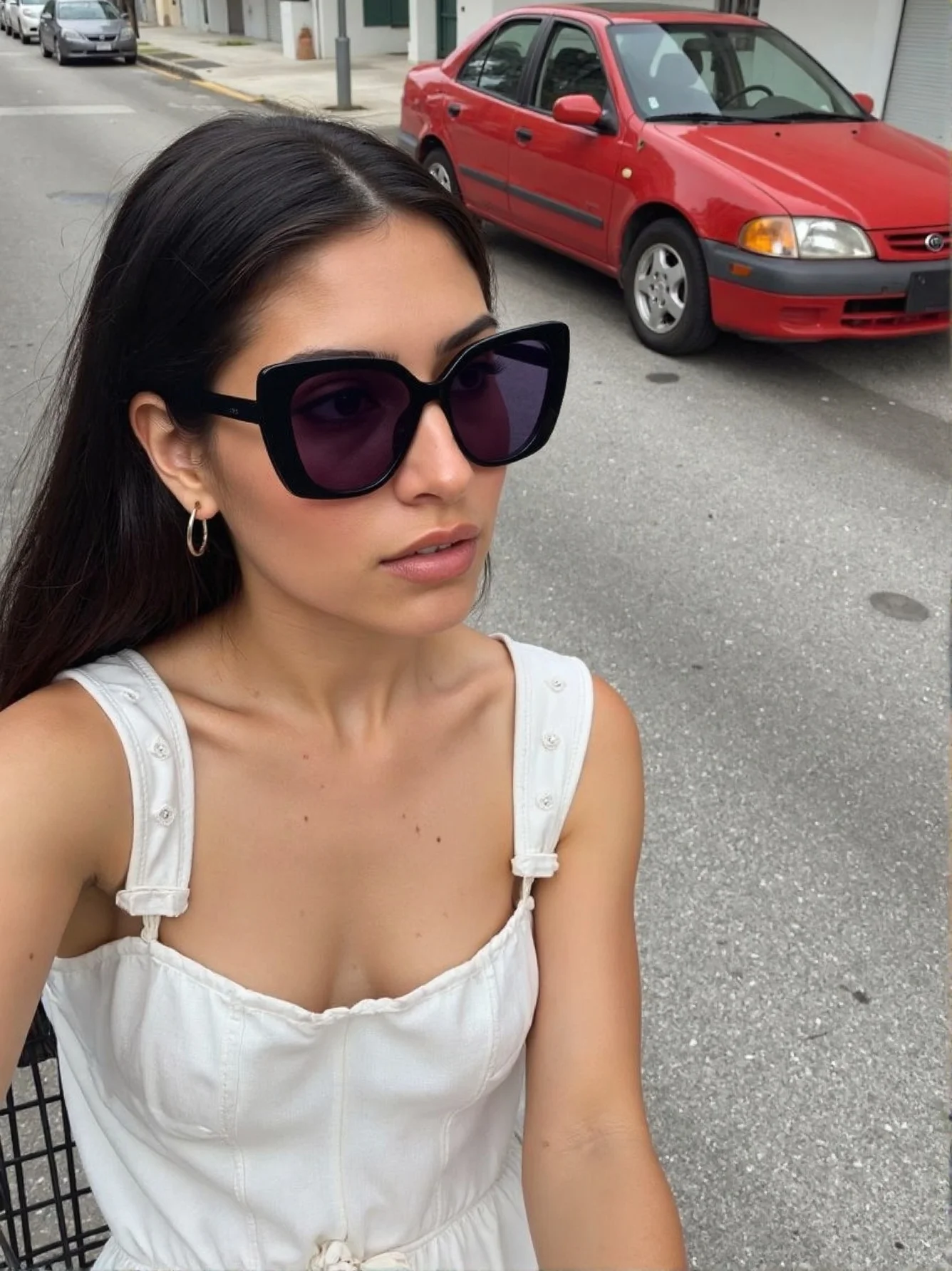 Fashion fragrance big box fashion glasses outdoor driving glasses plain sunglasses.
