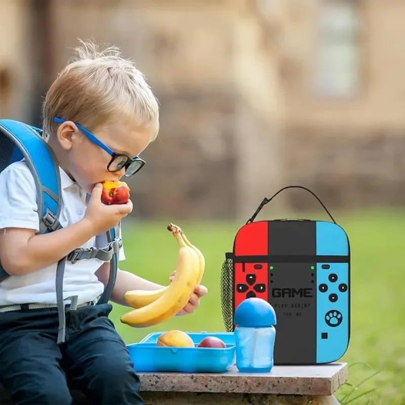 Ritorno a scuola modello Console di gioco borsa da scuola fai da te per studenti primari e secondari borsa da pranzo borsa a tracolla borsa a